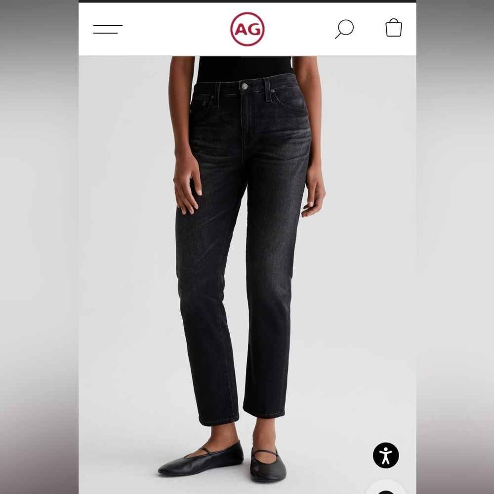 AG ex boyfriend slim jean in charcoal grey size 27 like new
